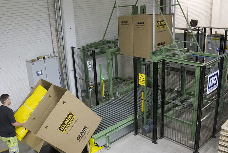Palletering og pakking hos Glava. bilde