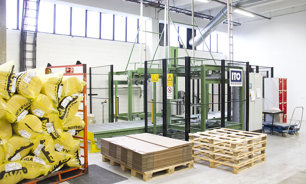Komplett ITO-anlegg for palletering av Glava-ruller. bilder