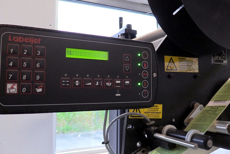 Etikettprinter. bilde