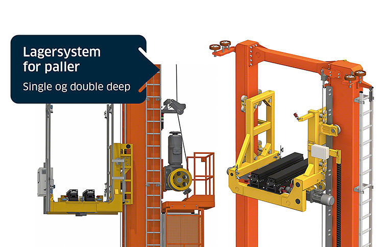 Skisse lagersystem for paller. bilde