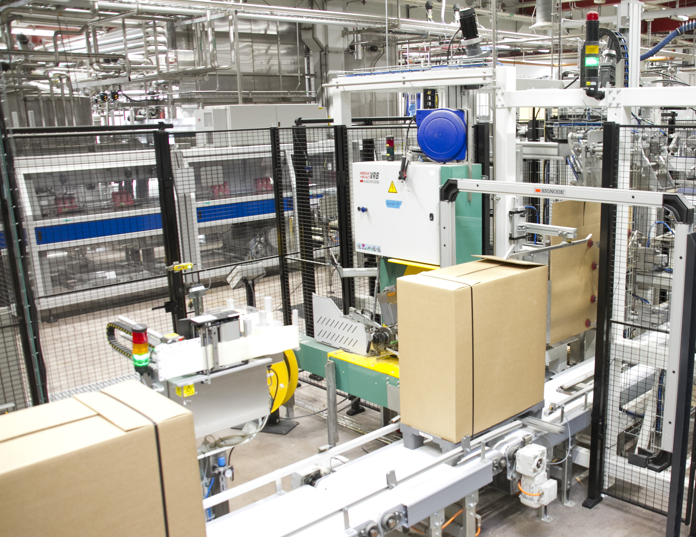 Automatisert pakking og palletering hos Orkla Foods.